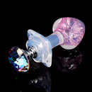 Aurora Peach Heart Crystal Silicone Anal Plug with Petal Base - Lurevibe