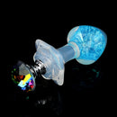 Aurora Peach Heart Crystal Silicone Anal Plug with Petal Base - Lurevibe
