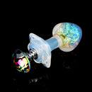 Aurora Peach Heart Crystal Silicone Anal Plug with Petal Base - Lurevibe