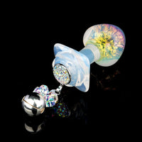 Aurora Peach Heart Crystal Silicone Anal Plug with Petal Base - Lurevibe