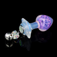 Aurora Peach Heart Crystal Silicone Anal Plug with Petal Base - Lurevibe
