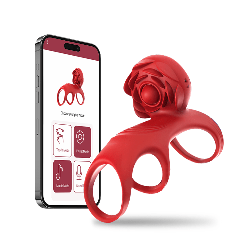 Vibrierender Penisring Klitorisvibrator mit 9 Vibrationsmodi App-Fernbedienung