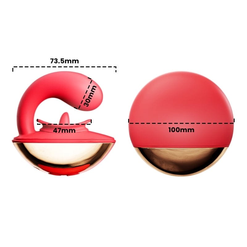Flirting Vibrating Egg Dual Function Stimulation Vibration Licking Clitoral Big mouth - Lurevibe
