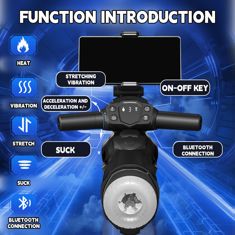 Motorcycle Male Maturbator With Telescopic Vibration Sucking Heating Function - Lurevibe