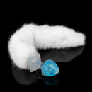 Aurora Peach Heart Crystal Silicone Anal Plug with Petal Base - Lurevibe