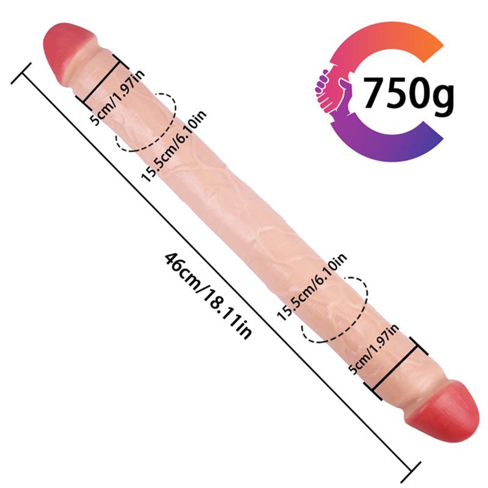 Double-Ended Soft Silicone Simulated Anus Masturbation Dildo - Lurevibe