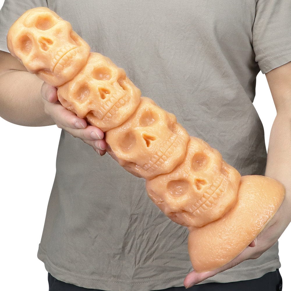 12.3 Inch Skull Giant Butt Plug Huge Dildo - Lurevibe