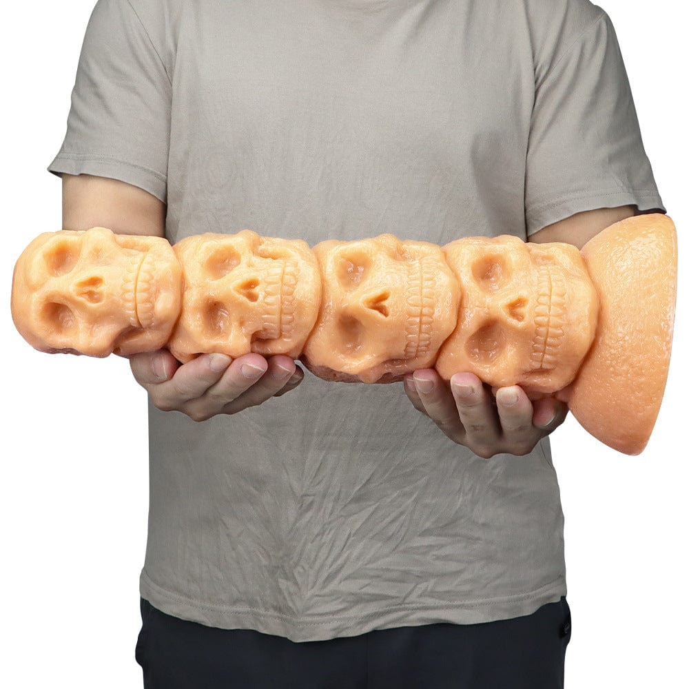 12.3 Inch Skull Giant Butt Plug Huge Dildo - Lurevibe