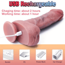 Lurevibe - 9 vibrierende 3 Teleskopschwingen, realistischer Dildovibrator, 8,86 Zoll 