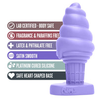 Aimitex Ice Cream Colorful Silicone Butt Plug Anal Expansion plug - Lurevibe