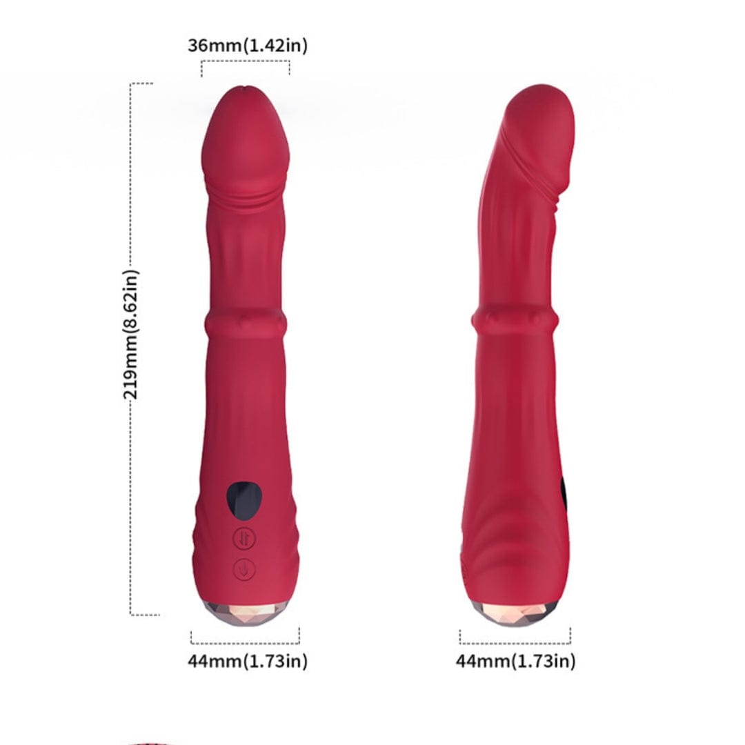 3 In 1 Steel Ball Sliding Heating Clitoral G-Spot Vibrators - Lurevibe
