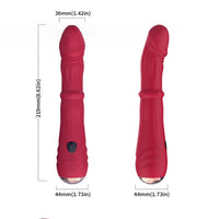3 In 1 Steel Ball Sliding Heating Clitoral G-Spot Vibrators - Lurevibe