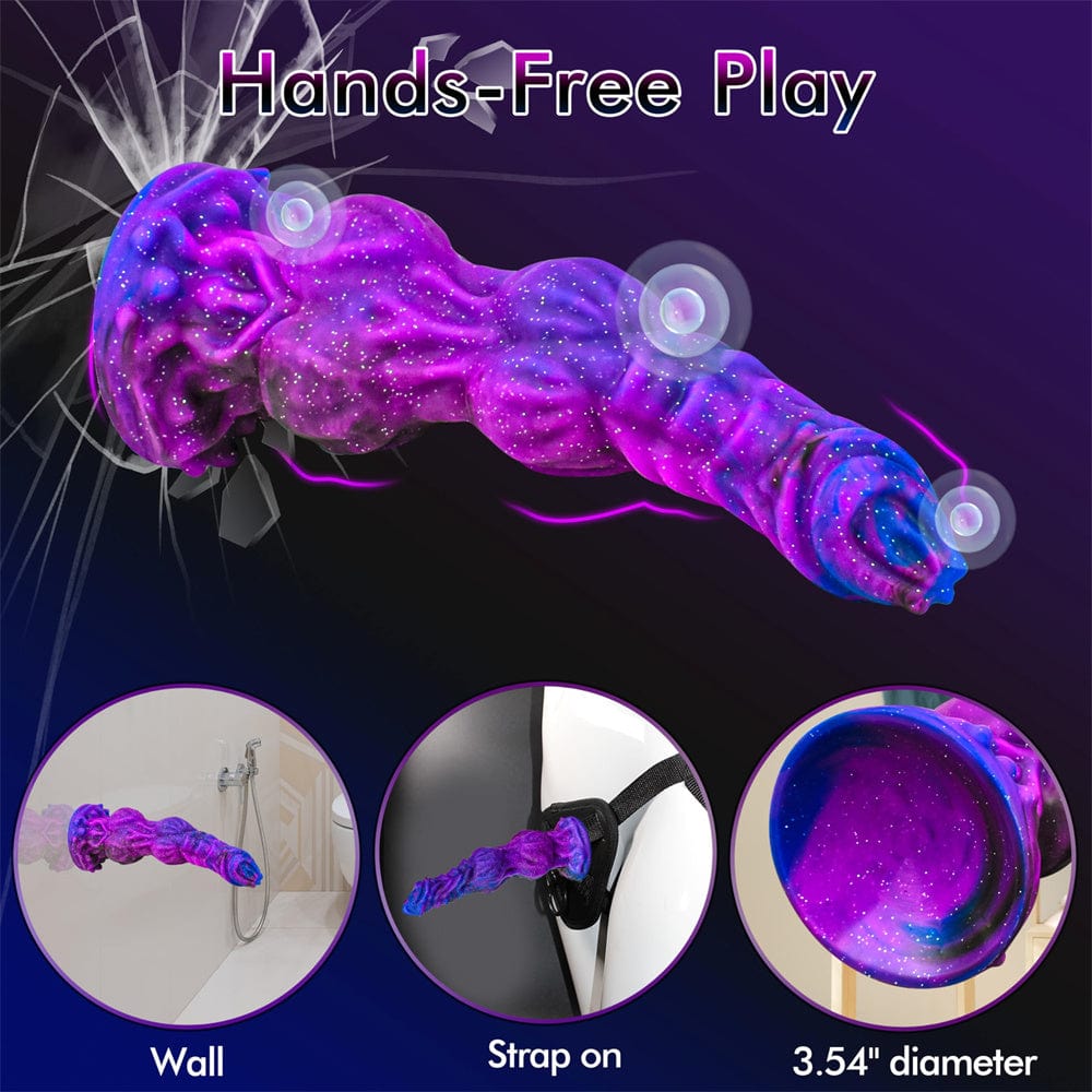 9.6 Inches Monster Dildo Fantasy Horse Dildo With 2 Big Knots And Strong Suction Cup - Lurevibe