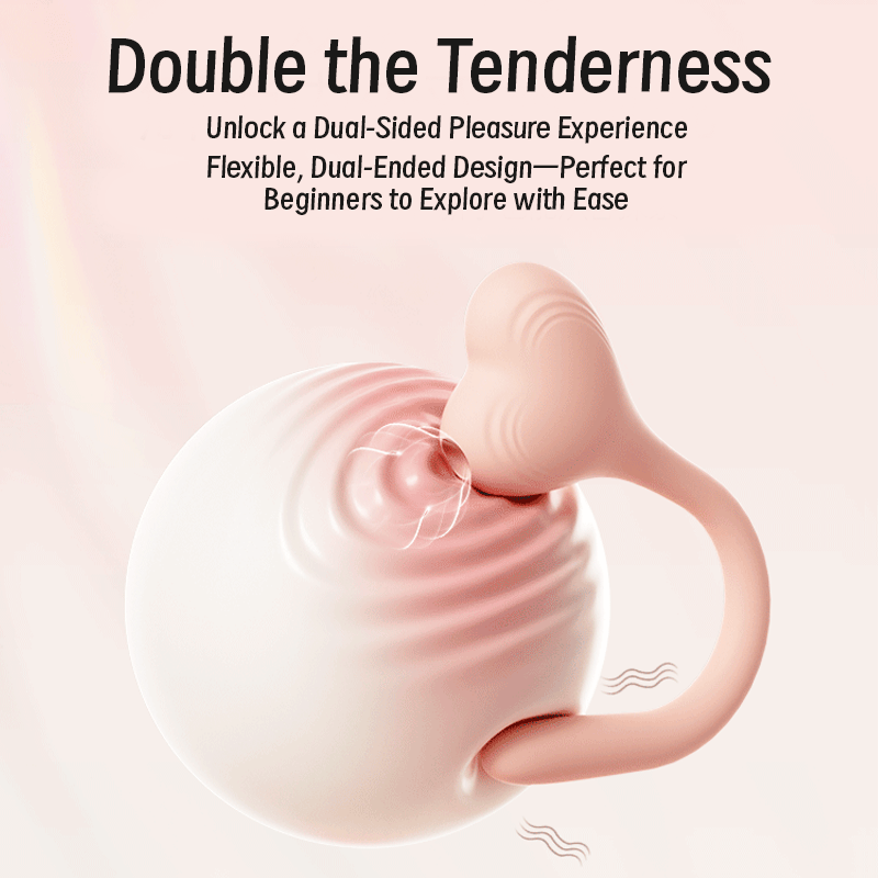 JIUUY Heart-Shaped Dual-End Clitoral Suction & G-Spot Vibrator - Lurevibe