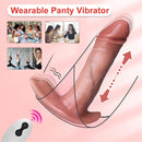 3 in 1 Thrusting Realistic Wearable Dildo Vibrator with Remote Control - Lurevibe