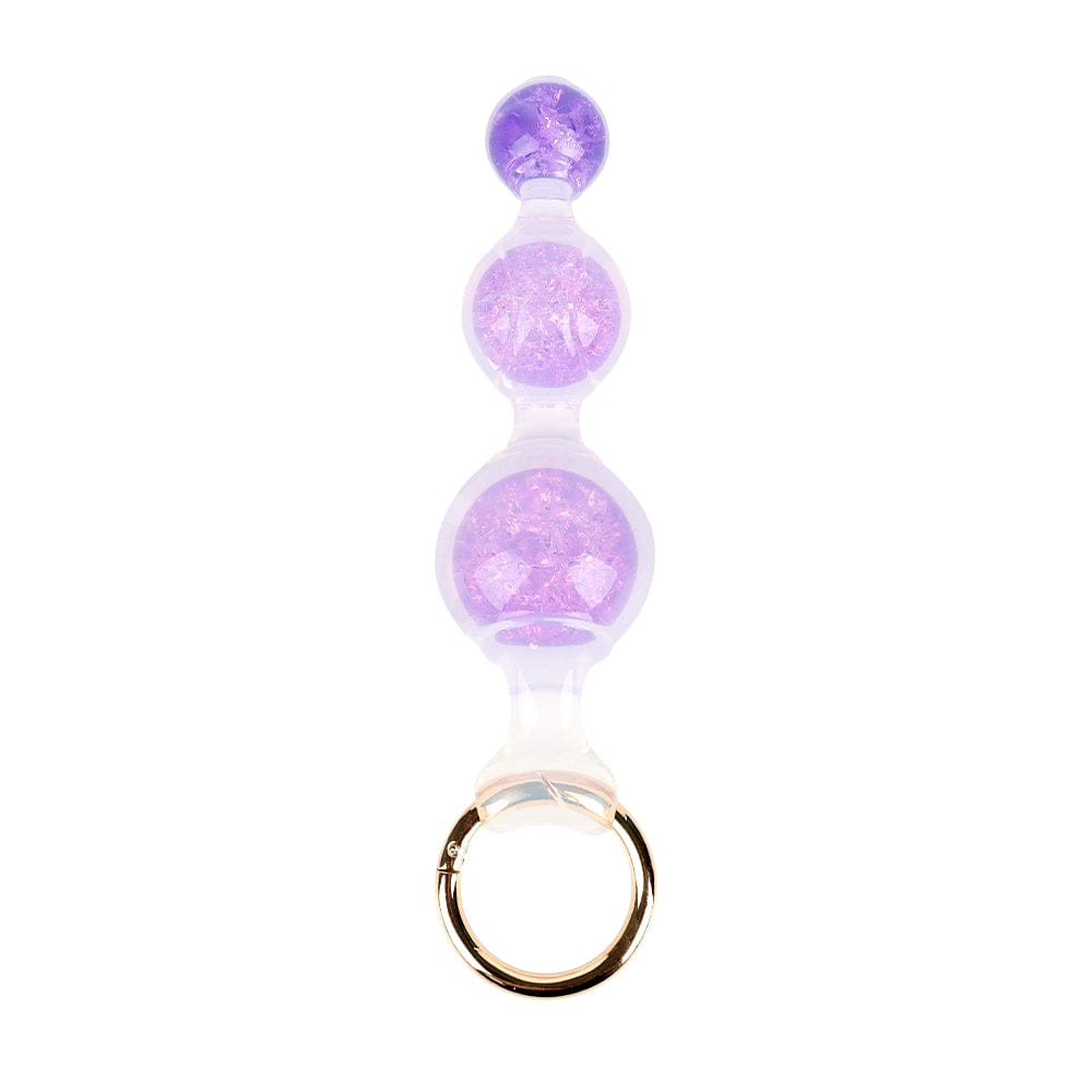 Aurora Peapod Graduated Anal Beads Plug with Metal Pull Ring - Lurevibe