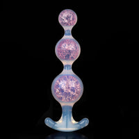 Aurora Spherical Graduated 3-Bead Anal Plug with Flanged Anchor Base - Lurevibe