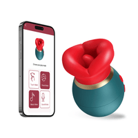 Lurevibe - 3-in-1-Vibrator mit großem Mund und App-Fernbedienung, mit 360°-Zungenlecken, -Saugen und -Vibrieren