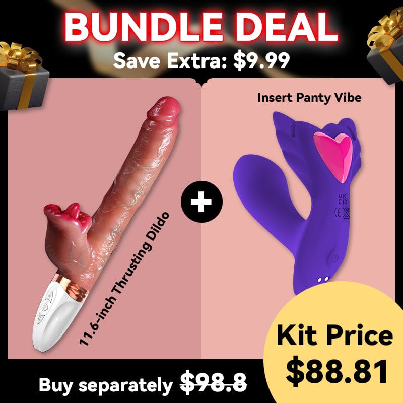 11.6-inch Realistic Dildos G Spot Vibrator Thrusting Vibrator Dildo - Lurevibe