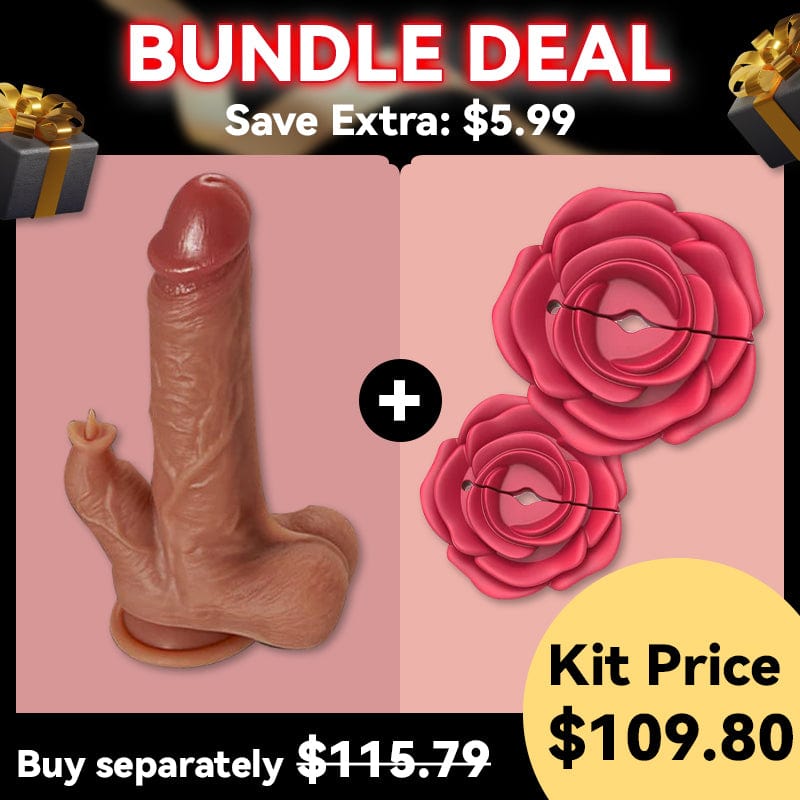Lurevibe - Reed 9 Vibrating Tongue Licking 3 Thrusting & Swing Heating 8.67 Inch Realistic Dildo - Lurevibe