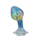 Aurora Ergonomic Curved-Neck Crystal Silicone Anal Plug with Petal Base - Lurevibe