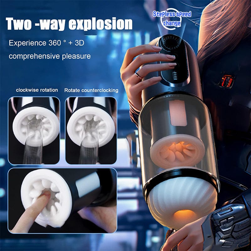 Lurevibe Male Masturbator Adult Toy for Men with Thrusting & Vibration - Lurevibe