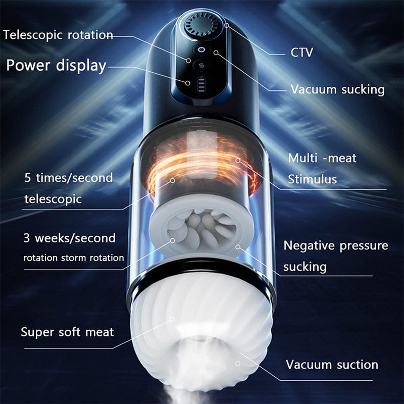 Lurevibe Male Masturbator Adult Toy for Men with Thrusting & Vibration - Lurevibe