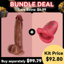 Lurevibe - 9 Vibrating 3 Telescoping Swing Realistic Dildo Vibrator 8.86 Inch - Lurevibe