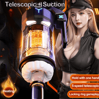 Lurevibe - High Explosive Grenade Aircraft Cup Telescopic Vibration Heating Male Masturbation Device - Lurevibe