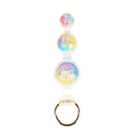 Aurora Peapod Graduated Anal Beads Plug with Metal Pull Ring - Lurevibe