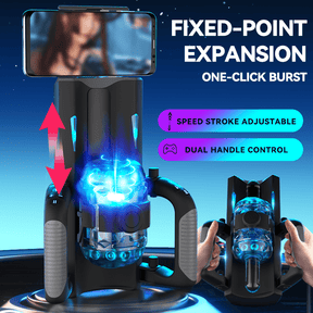 Thrusting Cannon King Mini 6-Segment Fixed-point Telescopic Male Masturbator - Lurevibe