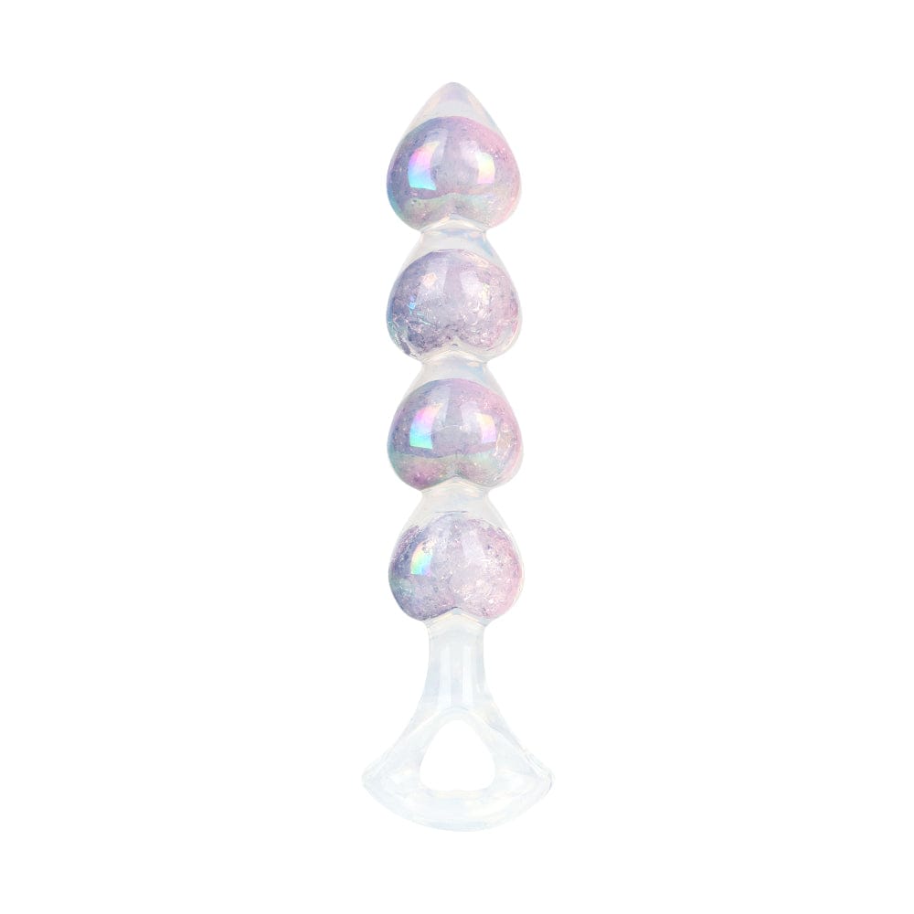 Iridescent Aurora Heart-Shaped Anal Bead Plug - Lurevibe