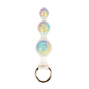 Aurora Ripple Textured Graduated Anal Bead Plug with Metal Pull Ring - Lurevibe