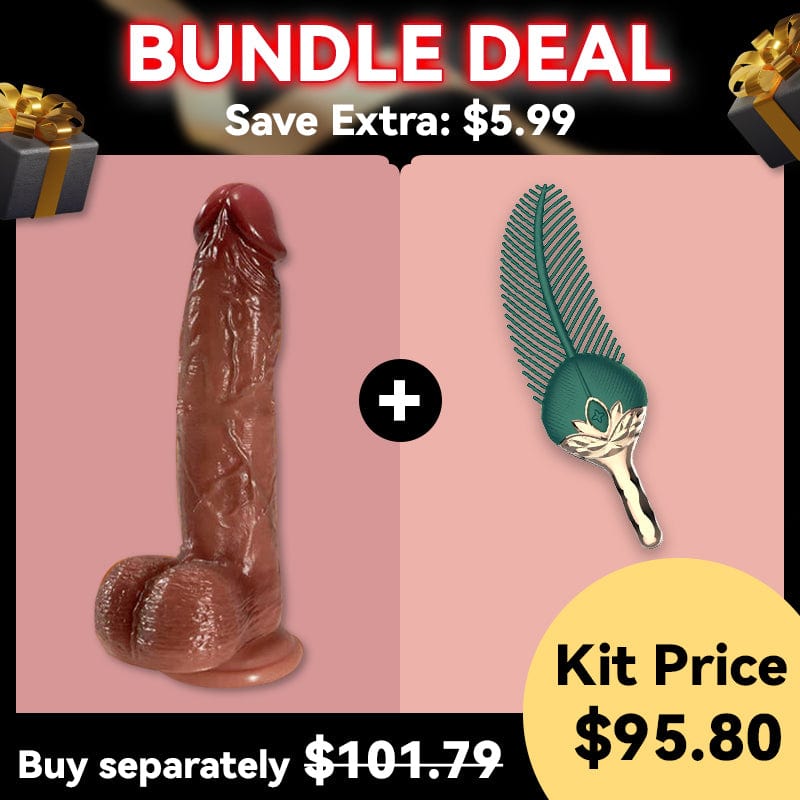 Lurevibe - 9 Vibrating 3 Telescoping Swing Realistic Dildo Vibrator 8.86 Inch - Lurevibe