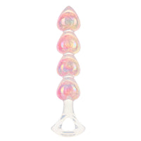 Iridescent Aurora Heart-Shaped Anal Bead Plug - Lurevibe