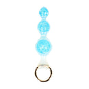 Aurora Ripple Textured Graduated Anal Bead Plug with Metal Pull Ring - Lurevibe