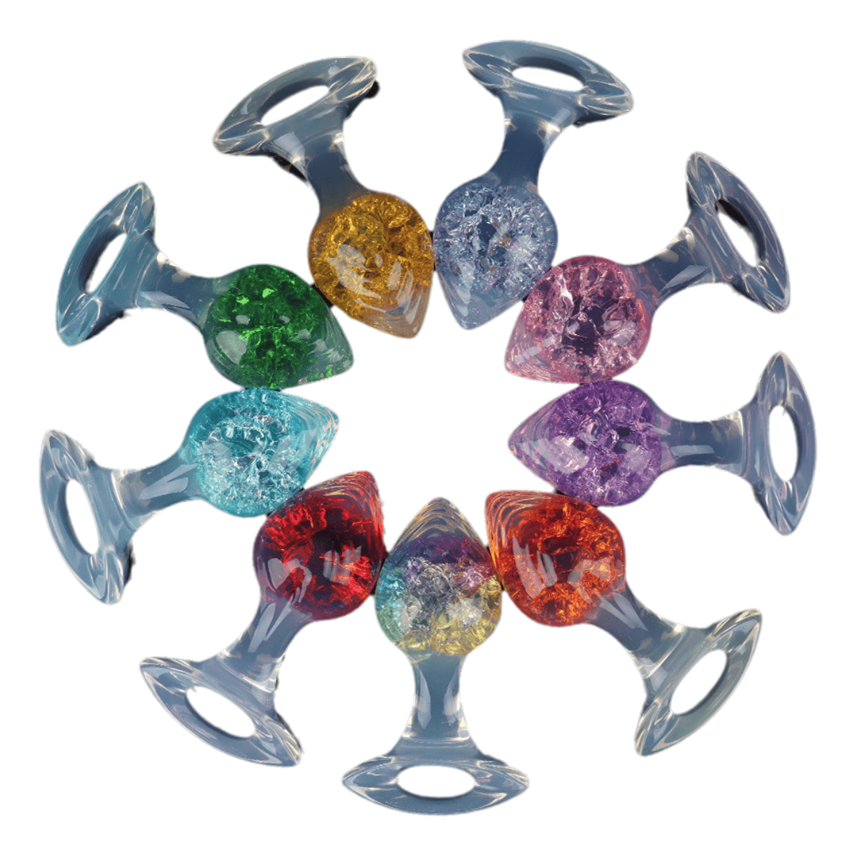 Aurora Crystal Anal Plugs - 6 Styles, Colors & Sizes - Lurevibe