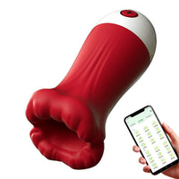 Lurevibe Big Mouth APP Remote Control Blowjob Male Masturbator - Lurevibe