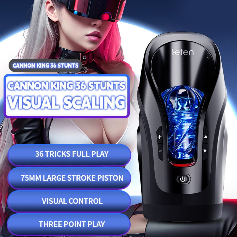 Cannon King SE 5 Speeds 10 Telescopic Male Masturbation Cup - Lurevibe