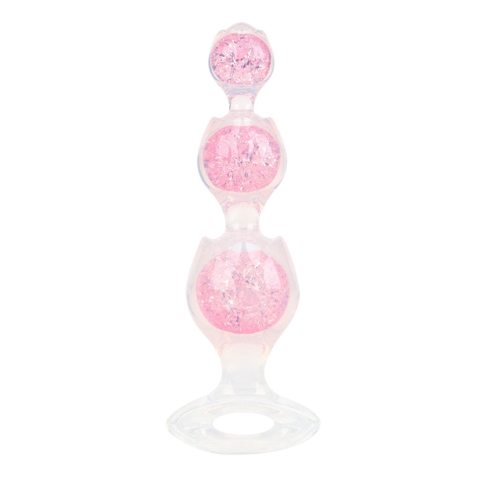 Aurora Flower Petal Graduated Anal Bead Plug with Oval Anchor Base - Lurevibe