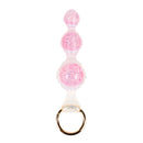 Aurora Ripple Textured Graduated Anal Bead Plug with Metal Pull Ring - Lurevibe