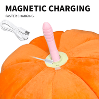 Pumpkin-shaped Pillow Style Thrusting Dildo Sex Machine Vibrator - Lurevibe