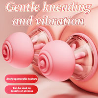 First Kiss 2 in 1 Kneading Nipple Clamps Breast Massager - Lurevibe