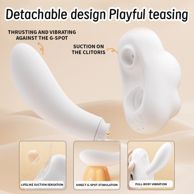 Cloud 2-in-1 Detachable Clitoral Suction & G-Spot Thrusting Vibrator