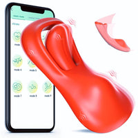 Tongue Wearable Clitoral Stimulation Vibrator with Remote & APP Control - Lurevibe