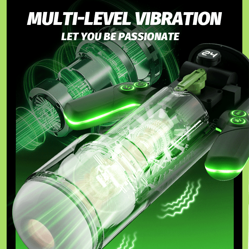 Handle - Controlled Male Masturbation Cup 9 - frequency telescopic movement Sucking Vibration - Lurevibe