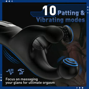 Lurevibe - SWEENEY 10 Patting & 10 Vibrating Male Vibrating Glans Trainer Stimulator - Lurevibe