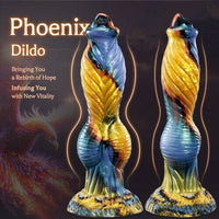 Lurevibe Phoenix Animal Texture 7 Thrusting Vibrating Big Sucker Monster Dildo 10.23 Inch - Lurevibe