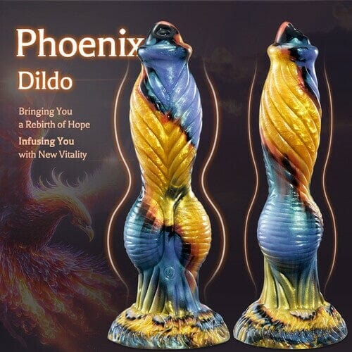 Lurevibe Phoenix Animal Texture 7 Thrusting Vibrating Big Sucker Monster Dildo 10.23 Inch - Lurevibe