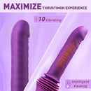 Powerful 145° Adjustable Base Heating Thrusting Vibrating Dildo Machine 11.81 Inch - Lurevibe